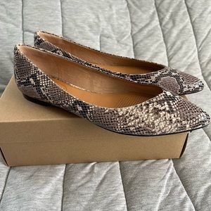 NEVER WORN Corso Como Jullia snake print pointed toe flat size 8.5